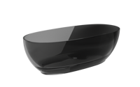 Besco MEXA CARBON GREY 170 VAŇA VOĽNE STOJACA 170x78, sivá zo syntetickej živice, klik-klak biely WAM-170-CGW