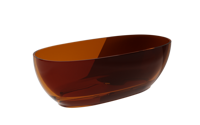 Besco MEXA EARTH RUST 170 VAŇA VOĽNE STOJACA 170x78, oranžová zo syntetickej živice, klik-klak čierny WAM-170-ERB