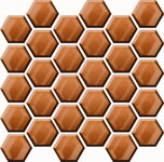 Ceramica Bianca COPPER GLASS HEXAGON MOSAIC  25X25,8 mozaika