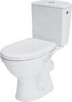 SA STOJACA, vodorovný odpad, bočný prívod vody 3/6 l + sedátko polypropylén, nádržka, biele keramické K03-014