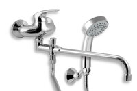 Novaservis Paneláková nástenná vaňová batéria 100 mm METALIA 57 chrómová 57037,0