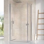 Ravak SPRCHOVÝ KÚT CRV1-90 satin + transparent 1QV70U01Z1
