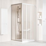 Ravak SPRCHOVÁ PEVNÁ STENA APSS-90 198 satin + transparent ku sprchovým dverám 94070UR2Z1