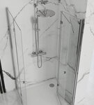 Rea FOLD N2 ŠTVORCOVÝ SPRCHOVÝ KÚT 90x90, sklo číre REA-K9991