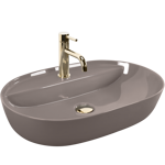 Rea AURA 61 BEIGE SHINY UMÝVADLO NA DOSKU, béžové keramické REA-U6381