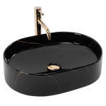 Rea NADIA 50 BLACK STONE UMÝVADLO NA DOSKU, imitácia kameňa keramické REA-U9240