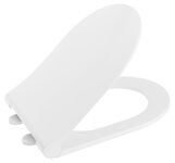 AVVA Slim WC sedátko s pomalým zatváraním, biela/chróm