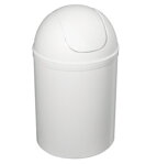 Odpadkový kôš výklopný, 5 l, plast, biela