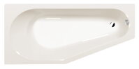 TIGRA L asymetrická vaňa 170x80x46cm, ivory