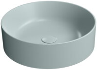 KUBE X keramické umývadlo na dosku, priemer 45cm, ghiaccio mat
