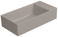 KUBE X keramické umývadlo 50x25cm, bez otvoru, pravé/ľavé, tortora mat