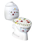 KID detské WC kombi vr.nádržky, zadný odpad, farebná potlač