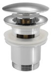 Umývadlová výpust 5/4", click-clack, veľká zátka, tl.30-45mm, chróm