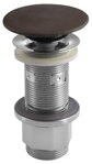 Umývadlová výpust 5/4", click-clack, betónová zátka, 10-80mm, tmavo hnedá