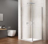 LORO štvorcová sprchová zástena 900x900 mm, rohový vstup