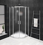 SIGMA SIMPLY štvrťkruhová sprchová zástena 800x800mm, R550, sklo Brick