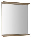 KORIN STRIP zrkadlo s LED osvetlením 60x70x12cm, dub platin