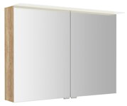 LINEX galérka s LED osvetlením, 100x70x15cm, dub Alabama