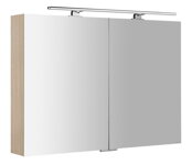 MIRRÓ galérka s LED osvetlením, 100x70x16cm, brest Bardini
