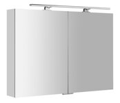 MIRRÓ galérka s LED osvetlením, 100x70x16cm, biela