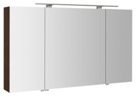 MIRRÓ galérka s LED osvetlením, 3x dvierka, 120x70x16cm, borovica rustik