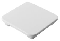 Kryt odpadu 92x92mm, mm, liaty mramor, biely