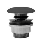 GSI umývadlová výpust 5/4", click-clack, keramická zátka, čierna matná
