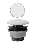 GSI umývadlová výpust 5/4", neuzatvárateľná, tl. 5-65 mm, keramická krytka, biela mat