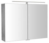 RIWA galérka s LED osvetlením, 81x70x17cm, dub strieborný