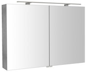 RIWA galérka s LED osvetlením, 101x70x17cm, dub strieborný