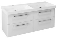 THEIA umývadlová skrinka 116x50x44 cm, 2xzásuvka, biela