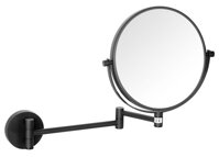 X-ROUND BLACK závesné kozmetické zrkadielko priemer 190mm, čierná