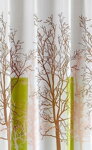 Sprchový záves 180x180cm, polyester, biela/zelená, strom