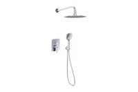 Excellent Clever 2.0 sprchová a vaňová set podomietková s dažďová sprcha 25 cm, 3 funkcia, čierna soft