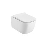Excellent Doto D 54 Hanging WC misa 54 cm závesný bez Rim s pomalé-spomaľovacie doska, biela lesklá
