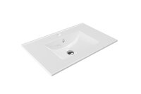 Excellent Pik furniture umývadlo 61x46.5 cm obdĺžniková s batéria otvor, biela lesklá