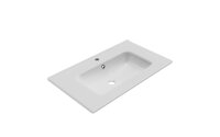 Excellent Blanko furniture umývadlo 50x37 cm, obdĺžniková s batéria otvor, biela lesklá