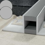 Excellent EN hrana profil 10 mm dĺžka 250 cm, PVC, sivá