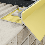 Excellent K profil eaves 8 mm, width 15 mm, dĺžka 250 cm, hliník, eloxovaná hnedá