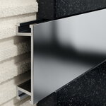 Excellent Rovný L profil 8 mm dĺžka 250 cm, hliník, eloxovaná strieborná kefovaná