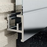 Excellent LQ Flat profil pre Mirrors, 9.5 / 12 mm, dĺžka 265 cm, hliník, eloxovaná strieborná