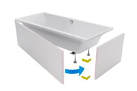 Excellent Flex vaňa kút s tiles, 180 cm