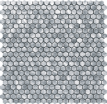 Tubadzin DROPS METAL SILVER HEX MAT 30X30,2 mozaika