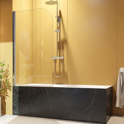Aquatek FAMILY L1 80 VAŇOVÁ ZASTENA, chróm sklo číre