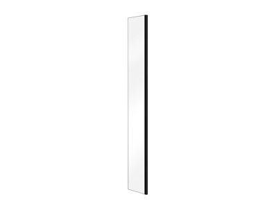 Besco AVEO BLACK/AVEO DUE BLACK PANEL KU PEVNEJ SPRCHOVEJ STENE 50x195 do kombinácie, čierna matná, sklo číre PAB-50-195-C