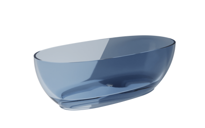 Besco MEXA BLUE WAVE 170 VAŇA VOĽNE STOJACA 170x78, modrá zo syntetickej živice, klik-klak biely WAM-170-BWW