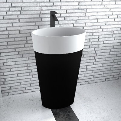 Besco UNIQA BLACK&WHITE UMÝVADLO VOĽNE STOJACE, bielo-čierne klik-klak biely UMD-U-WBWW