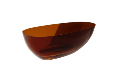 Besco XARA EARTH RUST 160 VAŇA VOĽNE STOJACA 160x75, oranžová zo syntetickej živice, klik-klak biely WAX-160-ERW