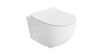 LaVita BRAVA ZÁVESNÁ TOALETNÁ MISA BEZOKRAJOVÁ, biela porcelánová