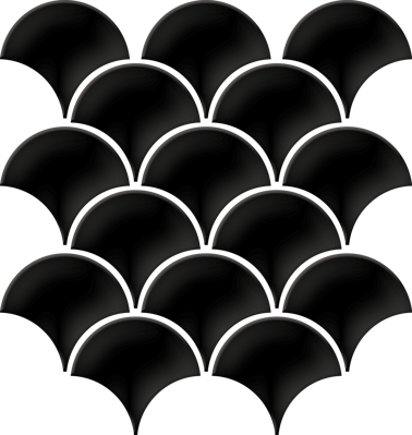 Ceramica Bianca BLACK SCALE MOSAIC  30X31,5 mozaika